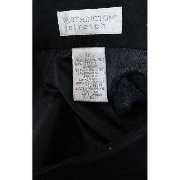 Worthington Womens Black Pencil Skirt Size 12 Stretch Lined Mini Above Knee Goth - Picture 7 of 7